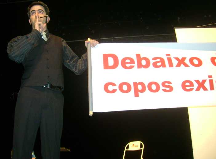 Fazzio iniciando sua apresentação na Gala de Palco no sábado