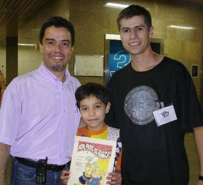 Mahatma, seu filho Yury e Fabian Rodrigues