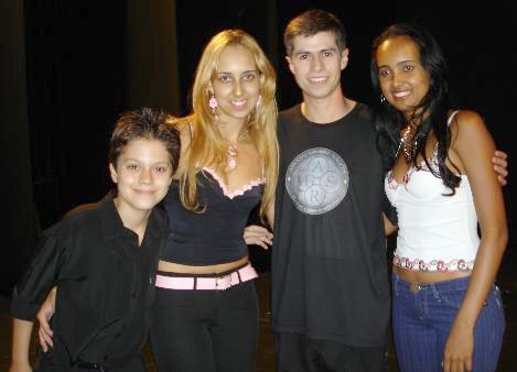 Henry Vargas, Luciana, Fabian Rodrigues e L�vea ap�s a segunda Gala de Palco