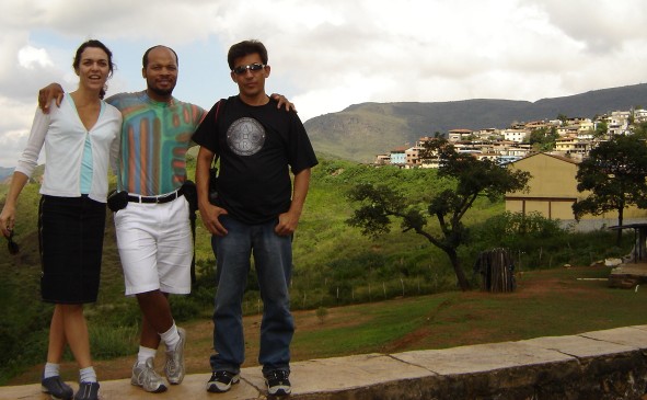 Rita e Rafael Perez (CubaMagic) e Torrine em Ouro Preto