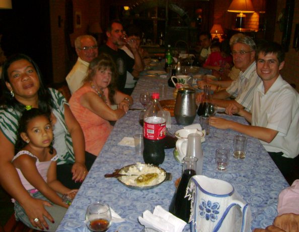 Parte da mesa do jantar
