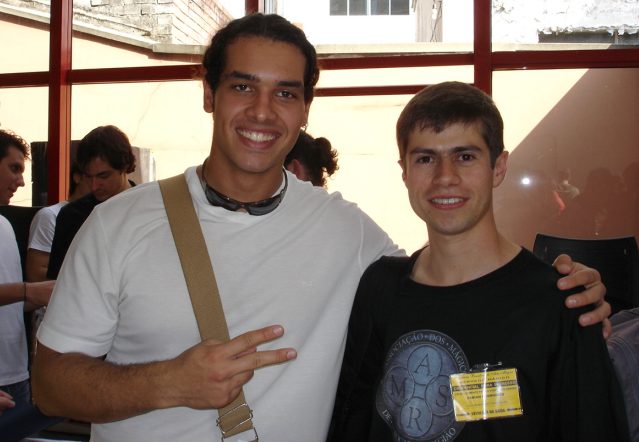 M�gico Ricardo Thibau (Campo Grande / MS), correspondente do boletim "O Pombo-Correio" da A.M.S.R. com Fabian Rodrigues