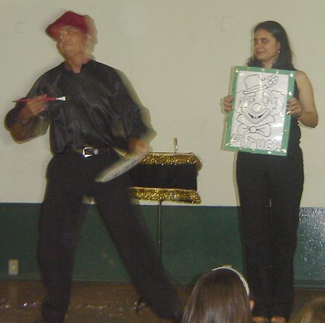 Torrine e sua partner Juliana no n�mero do Pintor