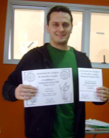 Murilo Pereira, premiado com o segundo lugar